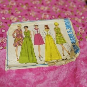 Vintage Vogue Sewing Pattern 1942 Women's Dresses Size 10 Midi Dress Maxi Dress